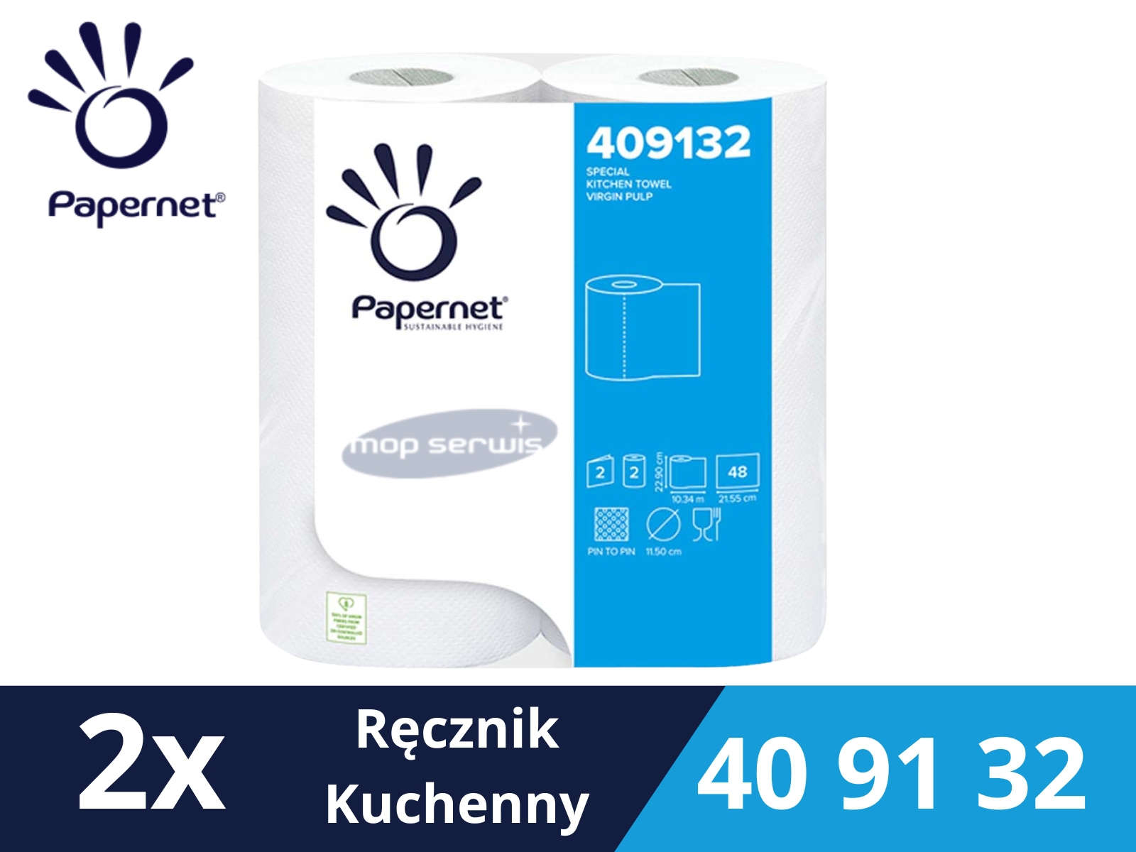 Ręcznik kuchenny PAPERNET 409132 2 rolki